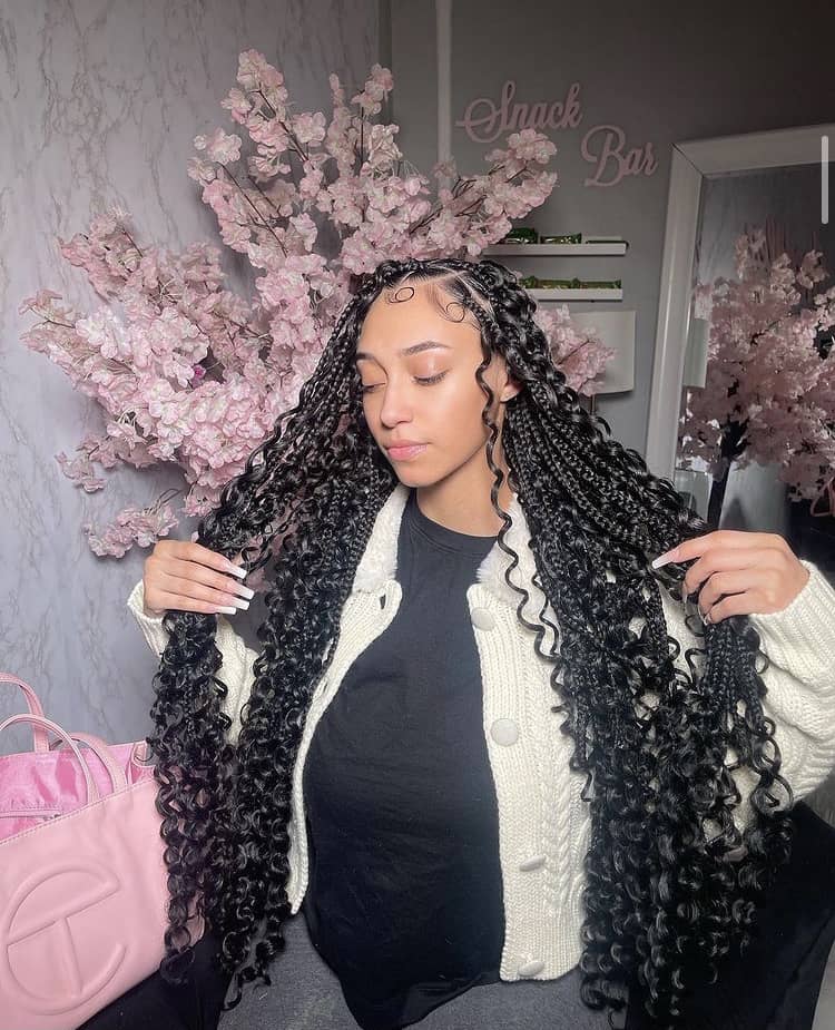 bohemian single braids