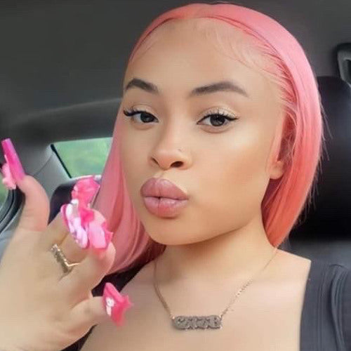 ice spice in pink hair wig