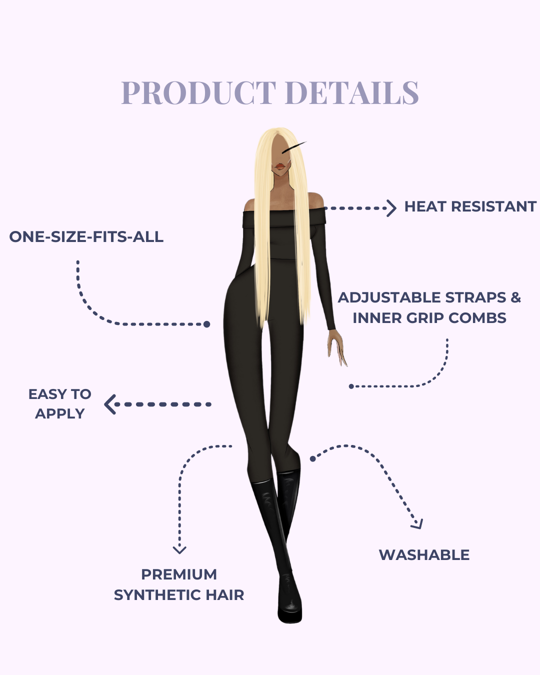 Aaliyah 40" Long Blonde Synthetic Hair Lace Wig