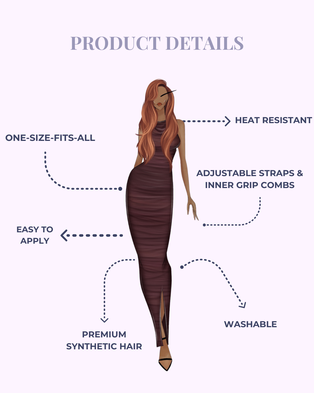 pbeauty hair ginger hair synthetic lace front wig pbeautyhair.com