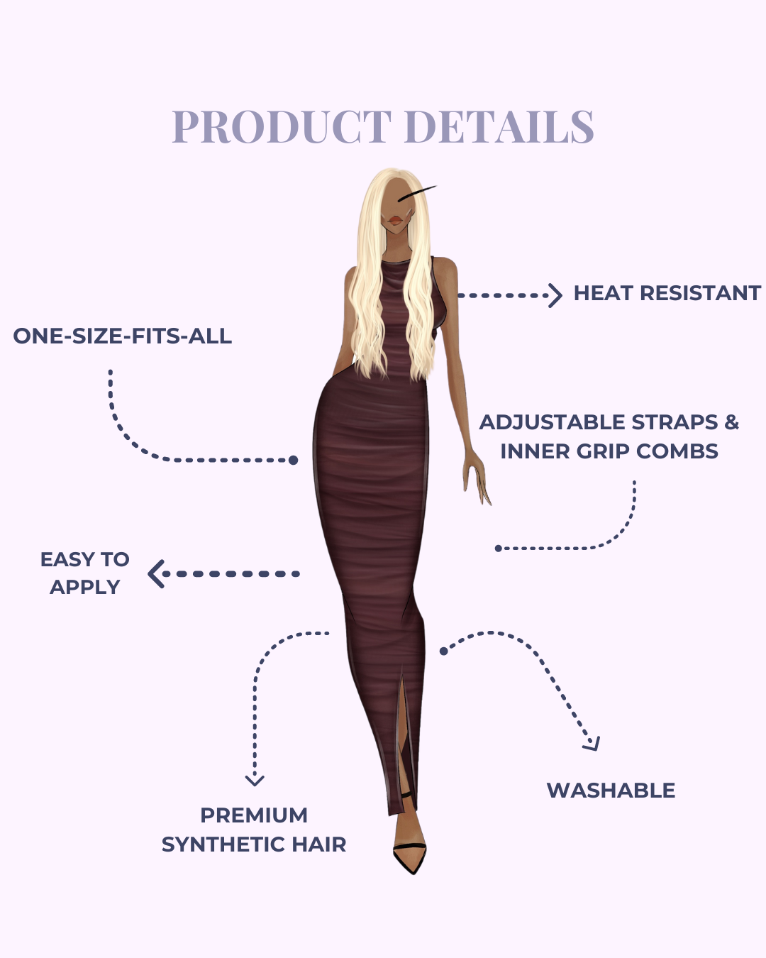 Ayla 24" Wavy Blonde Synthetic Hair Wig