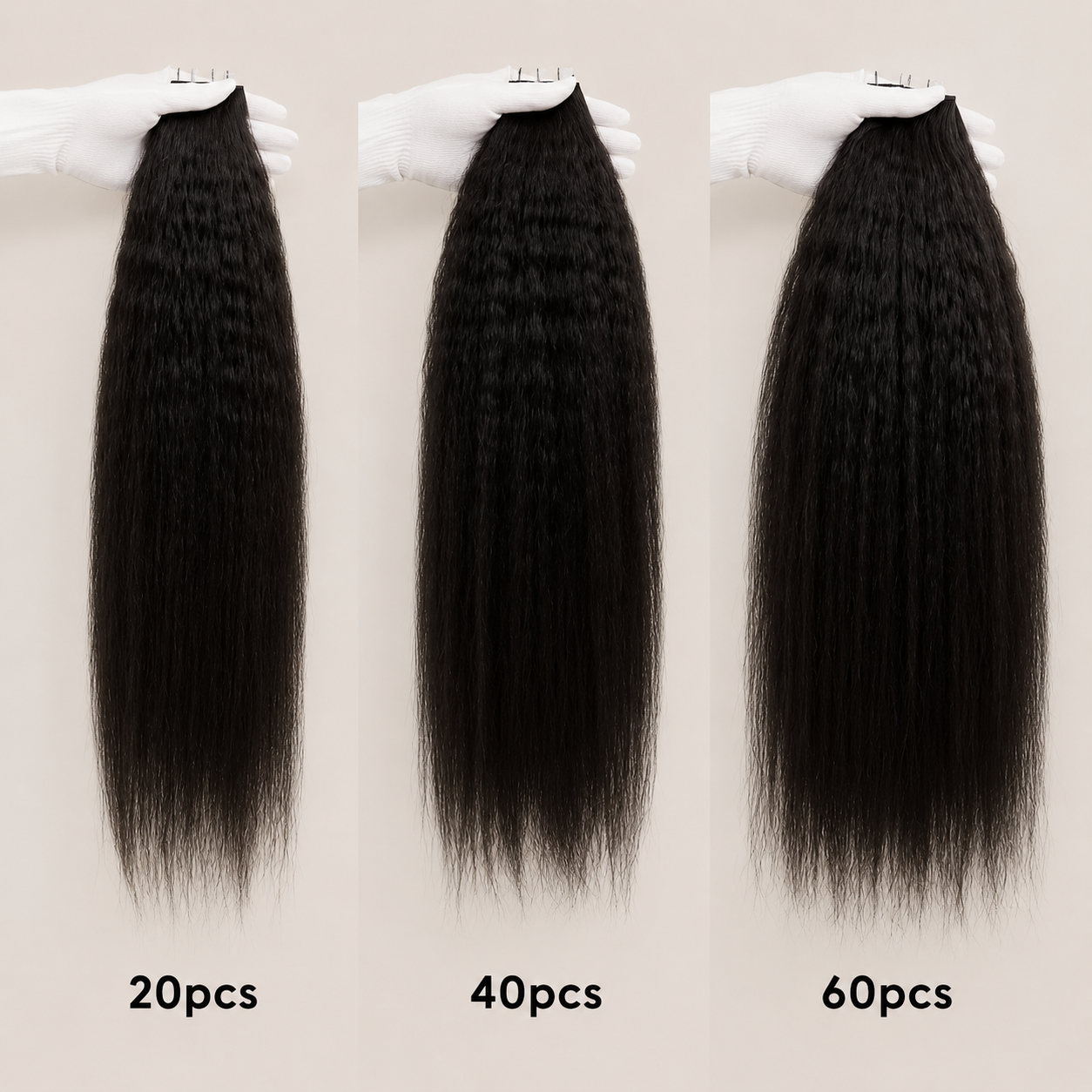 Invisible Tape in Yaki Hair Extensions Remy Hair