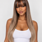 Isla 22" Ombre Brown Bangs Wig