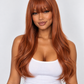 product ginger bangs wig synthetic hairwig