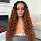 model beautiful curly ombre brown synthetic hair lace wig from pbeautyhair 
