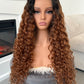 Saskia 28” Curly Brown Lace Wig