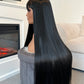 Skai 34" Black Bangs Straight Silk Synthetic Hair Wig