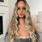 model water wave long wavy synthetic hair lace wig