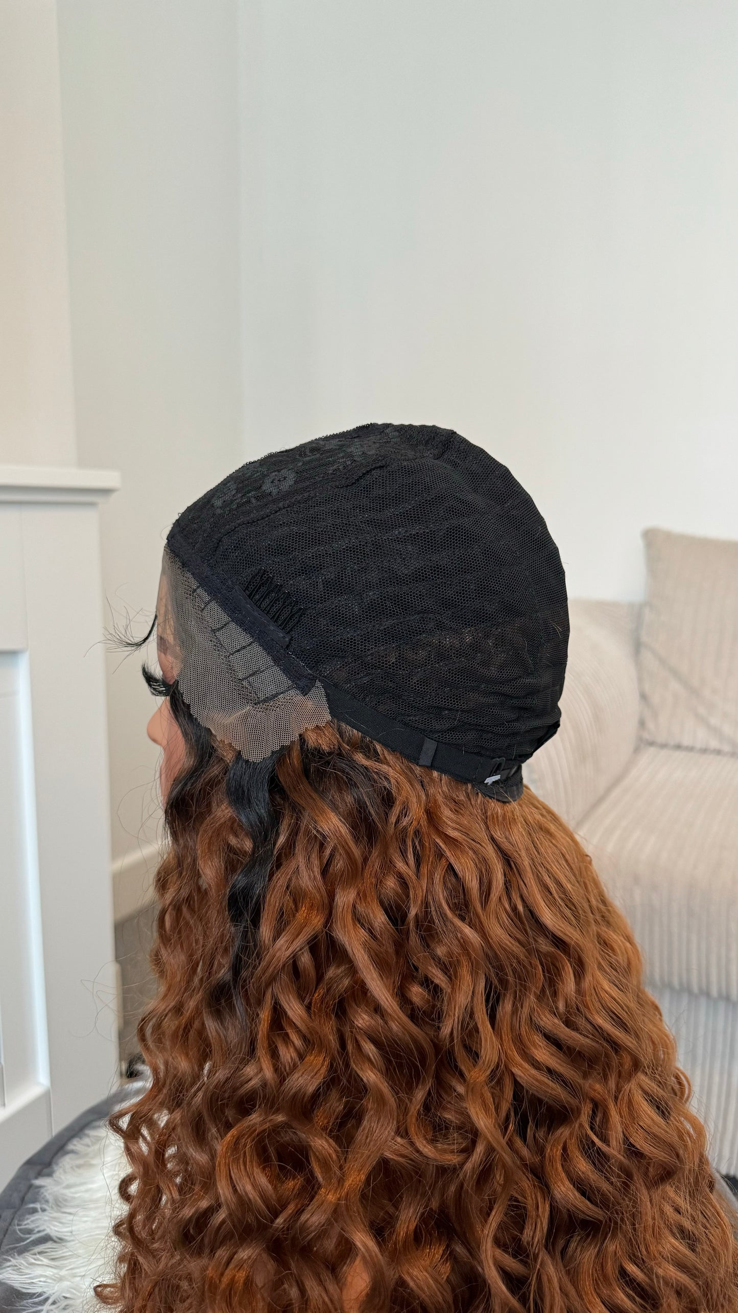 Saskia 28” Curly Brown Lace Wig