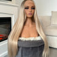 model natural blonde lace front hair wig