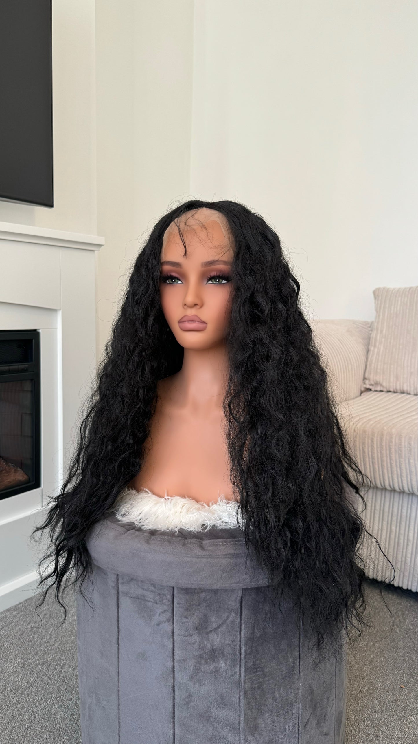 Kimaira 26" Wavy Black Lace Wig