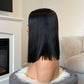 Kristan 14″ Black Long Bob Lace Front Hair Wig
