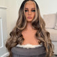 model 13x4 balayage synthetic hair lace front wig for women