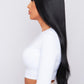 straight black wig
