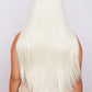 product Full view of the Platinum Blonde Lace Front Wig showing the beautiful synthetic hair and realistic appearance