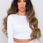 Full view of an ombre brown body wave lace front wig, highlighting its sophisticated color gradient and luxurious texture