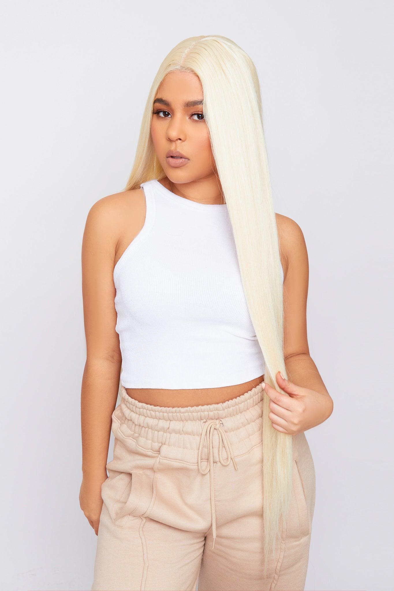 pbeauty hair bleach blonde 613 lace wig synthetic hair wig 