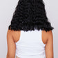 Back view of a wavy bob wig in black, emphasizing the elegant waves and premium synthetic fibers