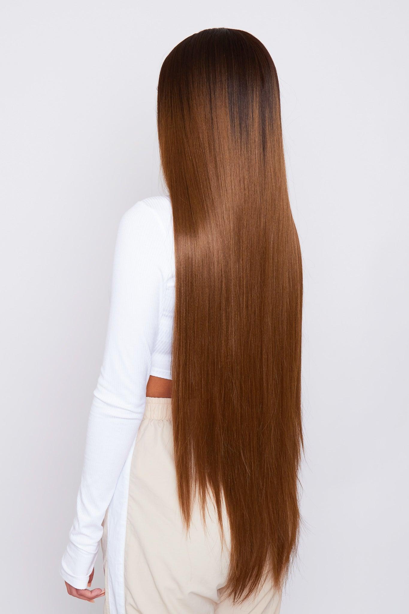 Brown lace front synthetic hair wigs on 