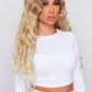 model goldi locks wig, curly blonde synthetic hair wig, no lace heat resistant wig, pbeauty hair