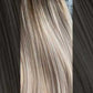 non lace two tone blonde synthetic hair wig from hair brand pbeauty hair being worn by girl