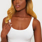 Full view of a honey blonde lace front wig, showcasing its elegant color, premium synthetic texture, and easy application